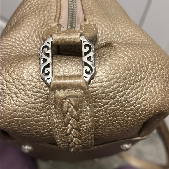 Brighton Gold Leather Shoulder Bag - Picture 7 of 11